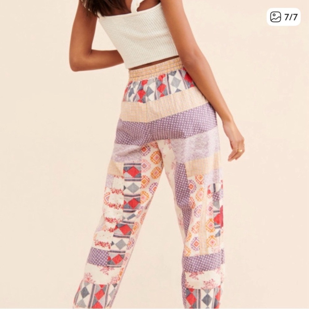 Kimchi Blue Multicolor Patchwork Joggers - image 6